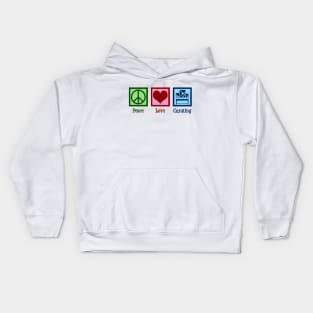 Peace Love Curating Kids Hoodie